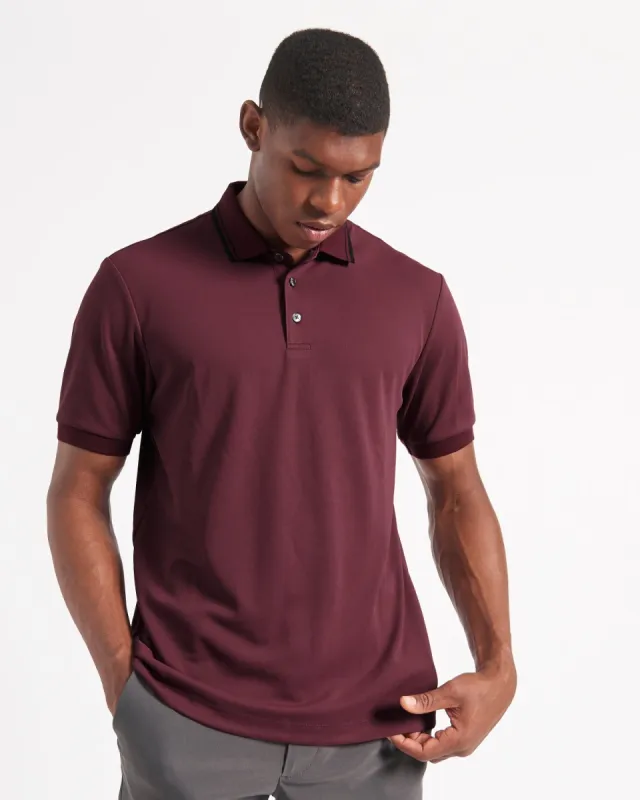 360 Motion Stretch Polo - Burgundy sold by Ben Sherman