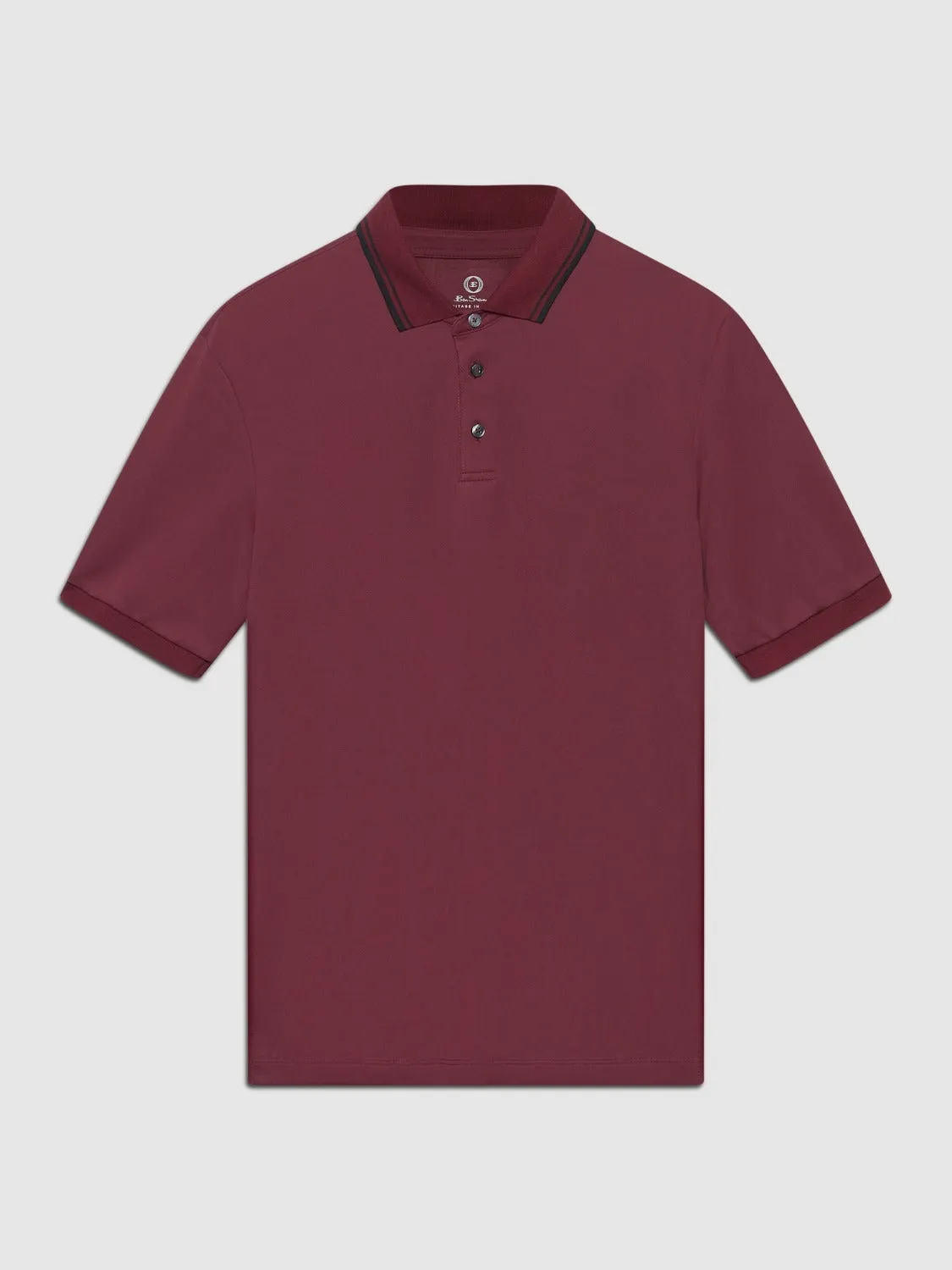 360 Motion Stretch Polo - Burgundy sold by Ben Sherman product image thumbnail 4