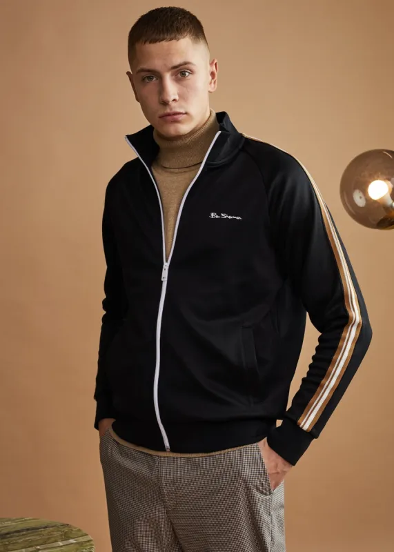 Signature Zip-Through Track Jacket - Black sold by Ben Sherman