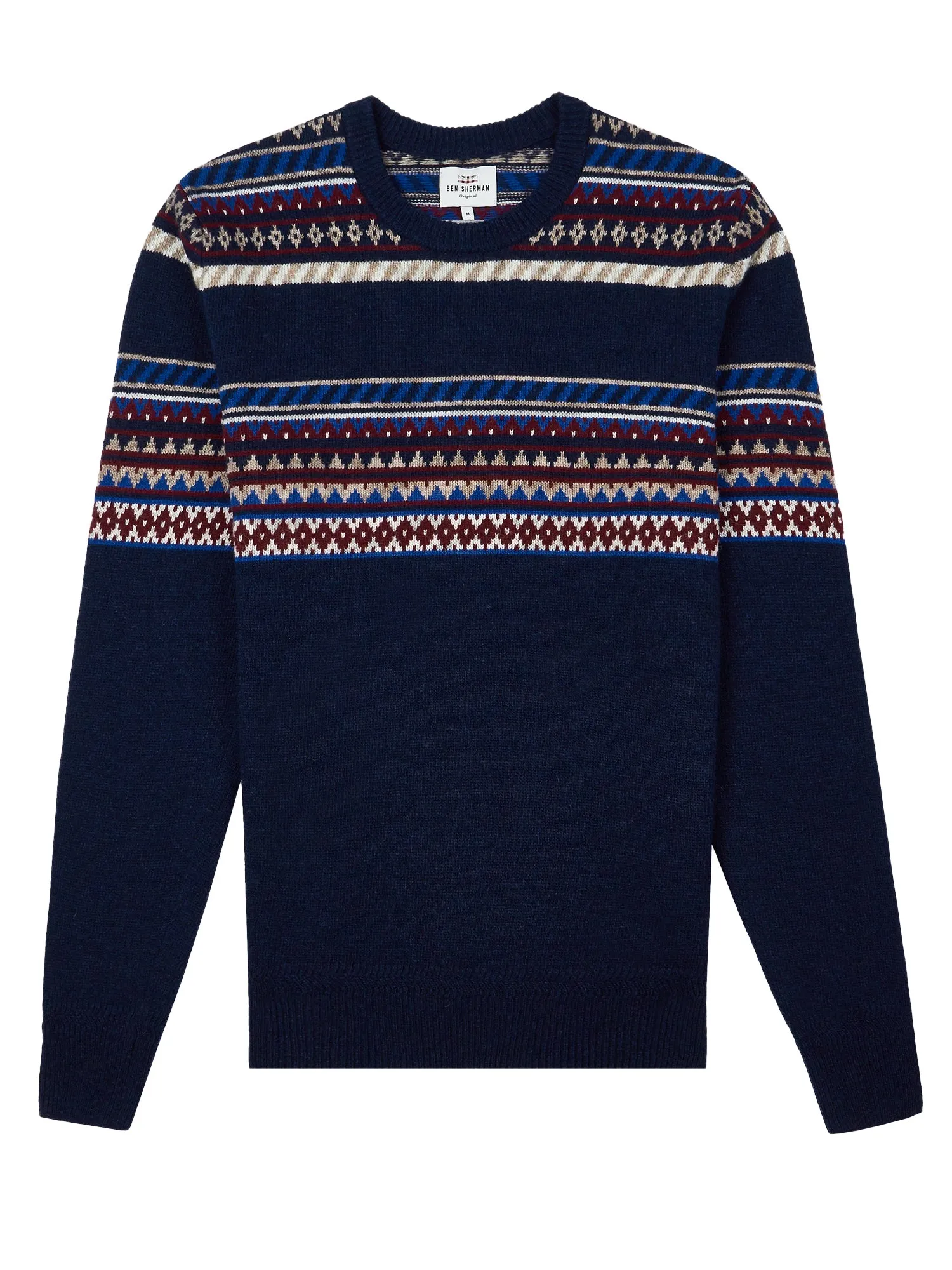 Placed Geo Fair Isle Sweater - Dark Navy sold by Ben Sherman product image thumbnail 4