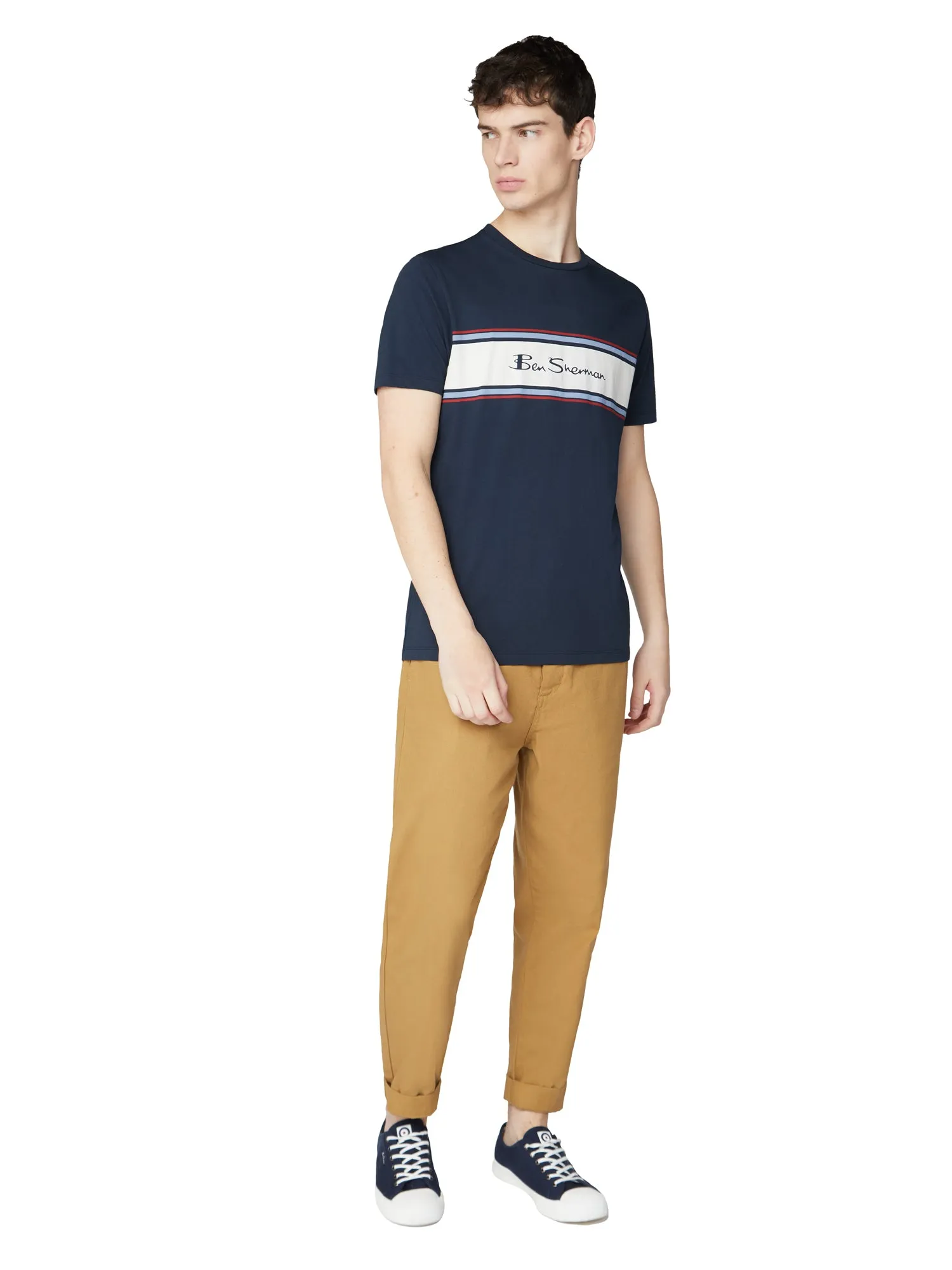 Chest Stripe Logo Print Tee - Dark Navy sold by Ben Sherman product image thumbnail 4