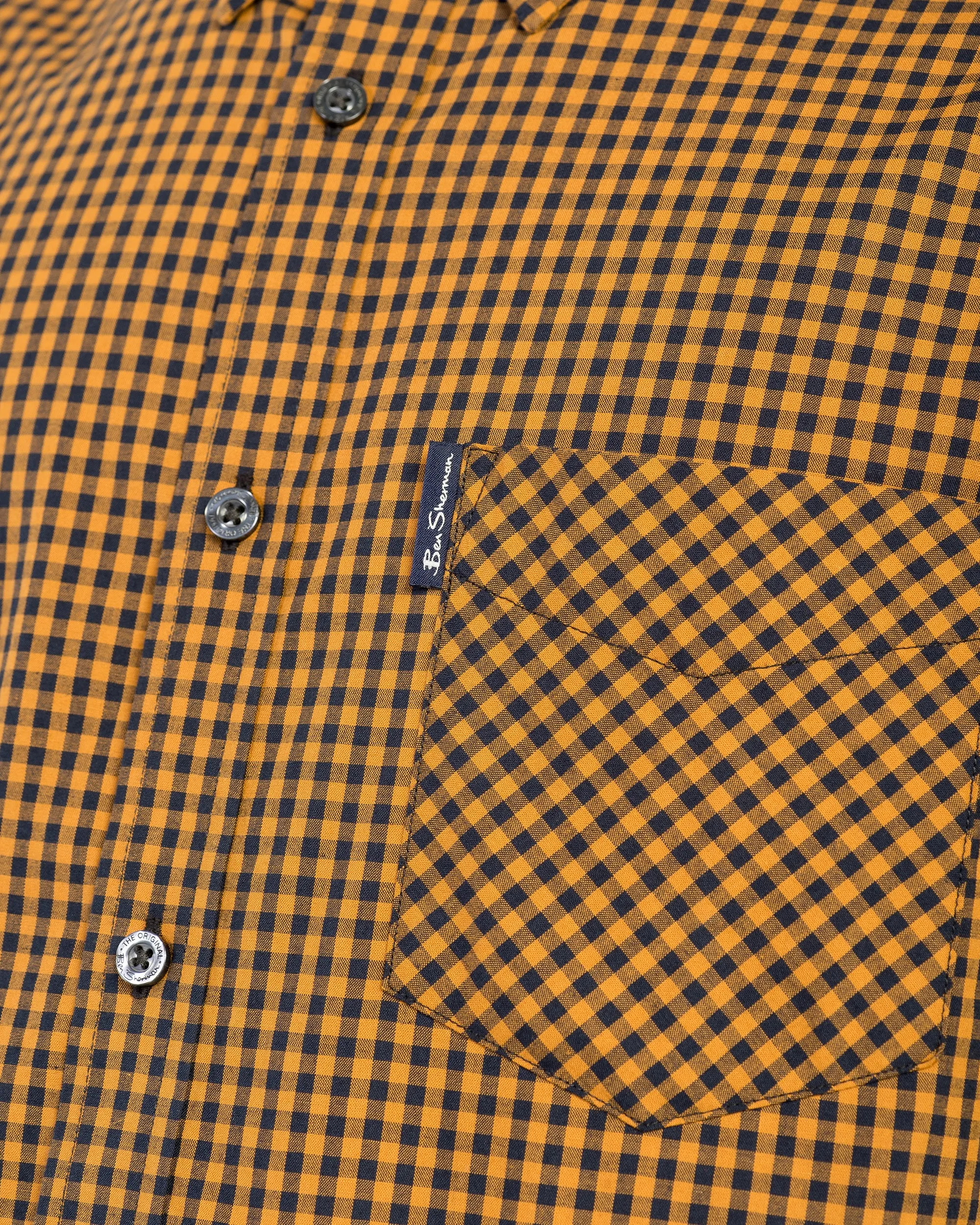 Long-Sleeve Classic Gingham Shirt - Mustard sold by Ben Sherman product image thumbnail 3