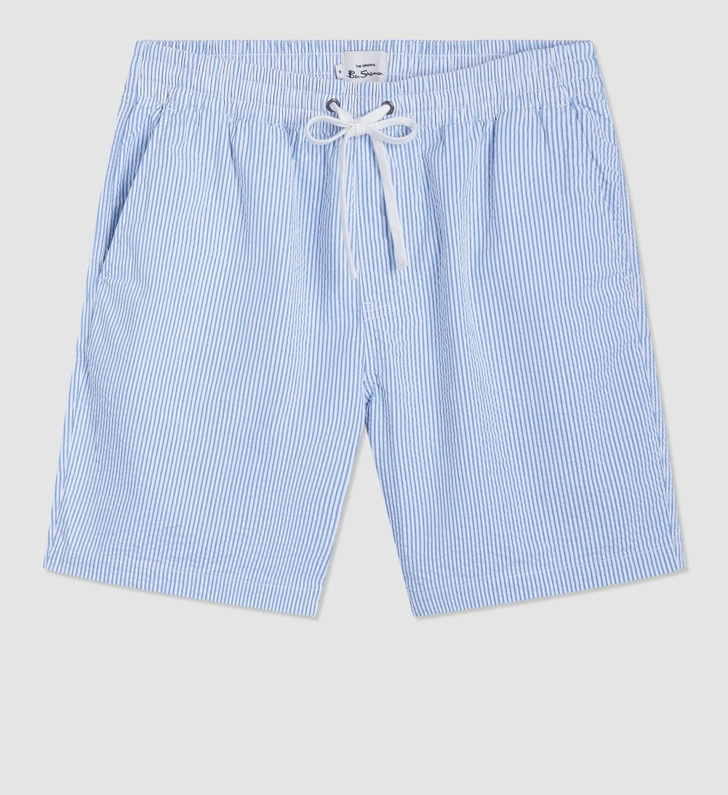 Seersucker Bengal Stripe Short - Light Blue sold by Ben Sherman