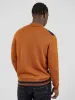 Iconic Vertical-Stripe Button-Through Mod Polo - Caramel sold by Ben Sherman