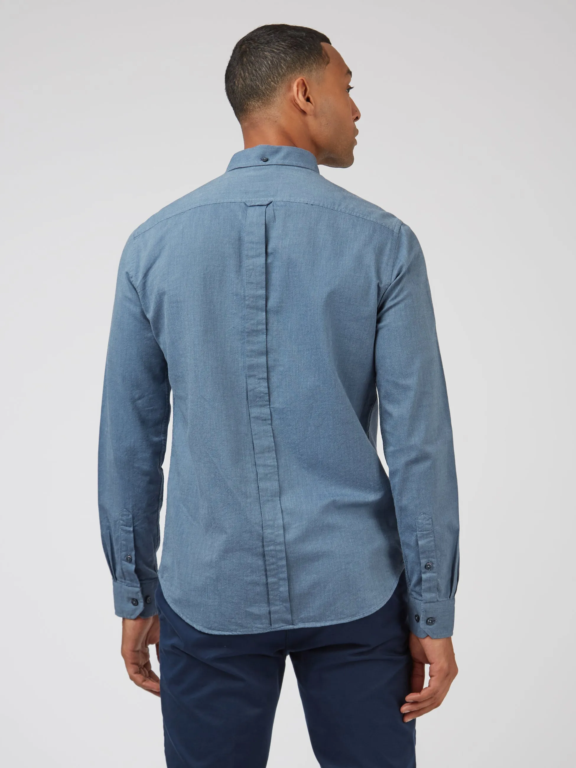 Signature Organic Oxford Shirt - Dark Blue sold by Ben Sherman product image thumbnail 5