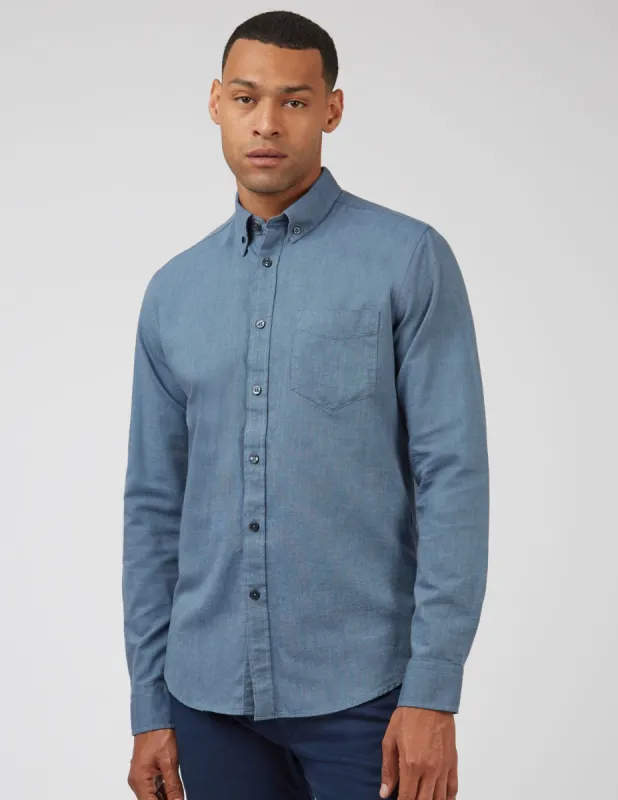 Signature Organic Oxford Shirt - Dark Blue sold by Ben Sherman