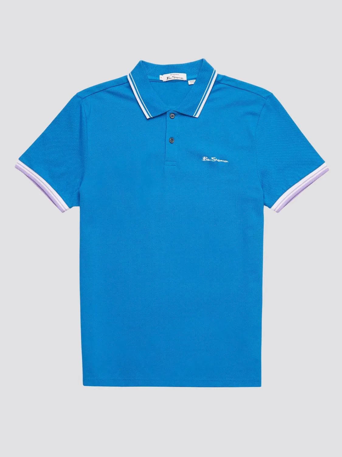 Signature Organic Cotton Polo - Blue sold by Ben Sherman product image thumbnail 5