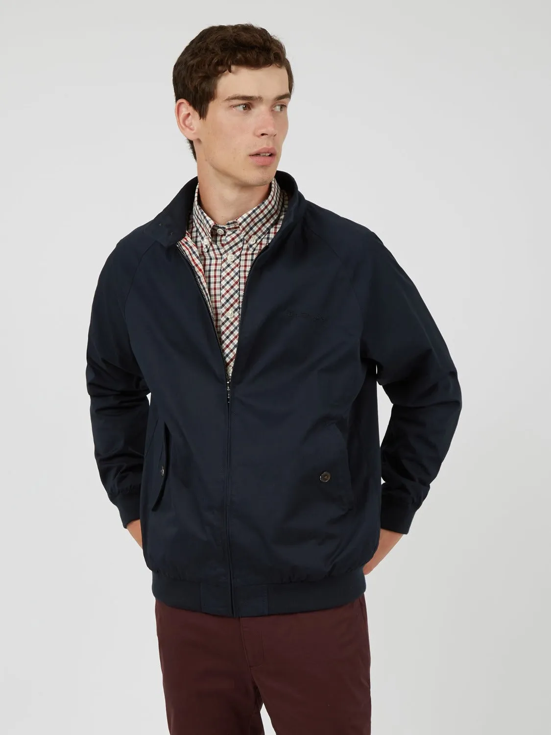Signature Harrington Jacket - Dark Navy sold by Ben Sherman