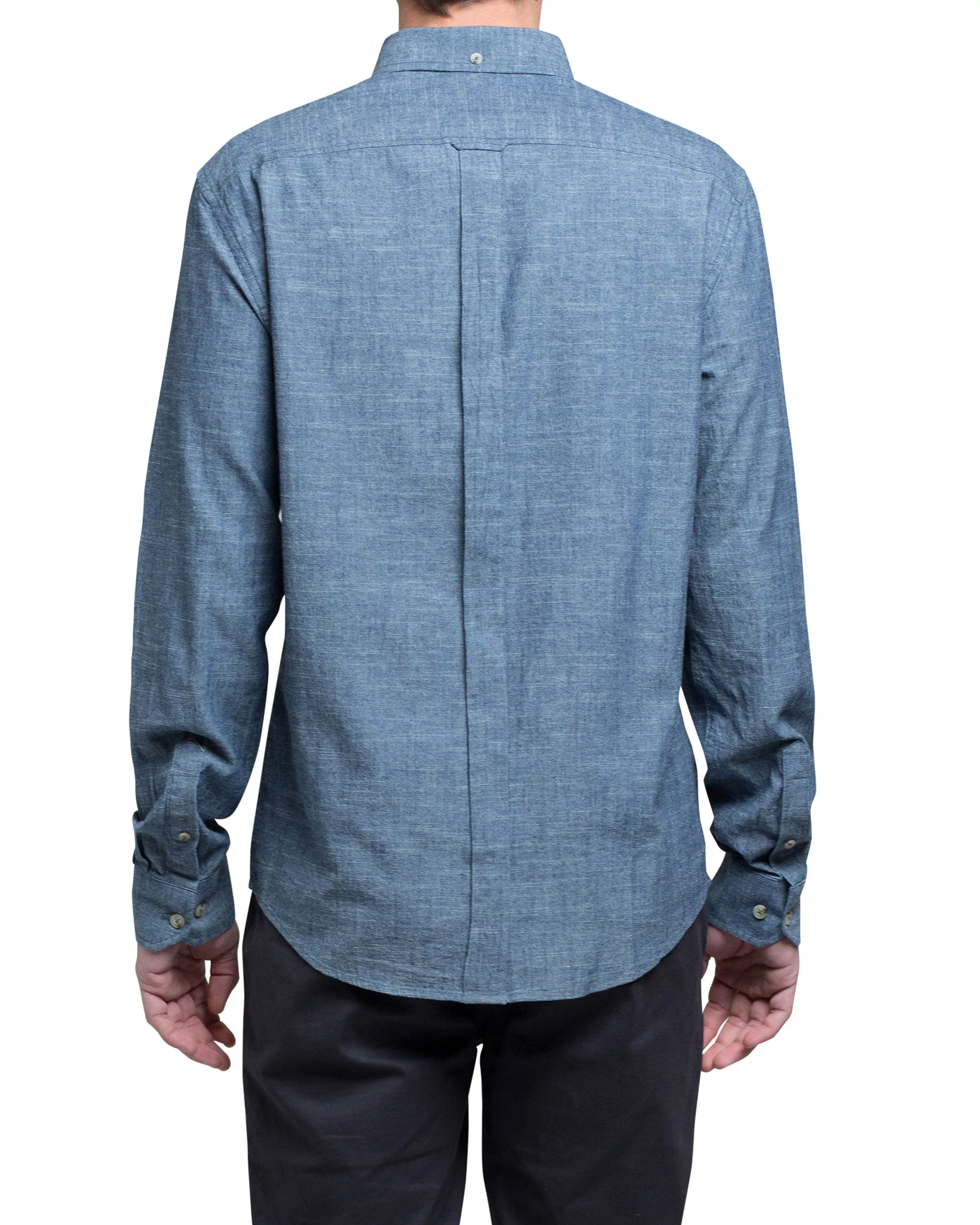 Long-Sleeve Chambray Woven Shirt - Navy Blazer sold by Ben Sherman product image thumbnail 2