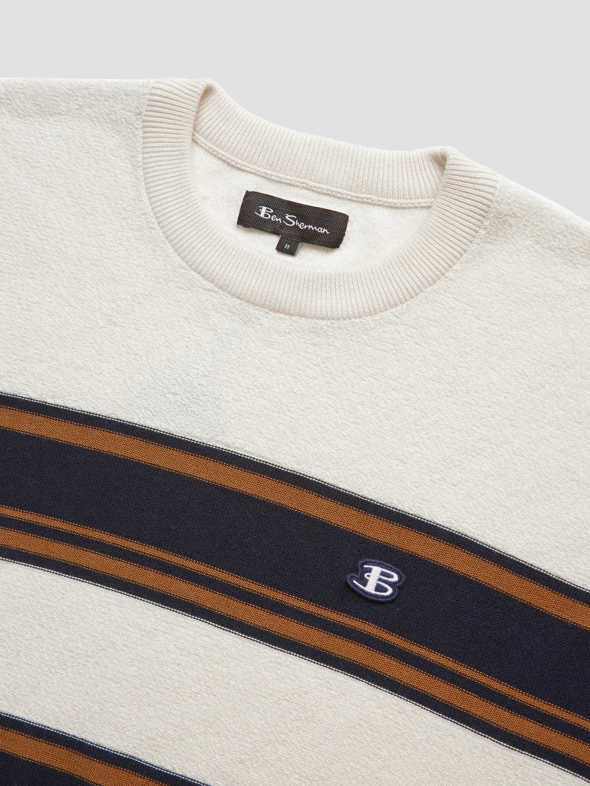B by Ben Sherman Striped Chunky Knit Sweater - Ivory sold by Ben Sherman product image thumbnail 5