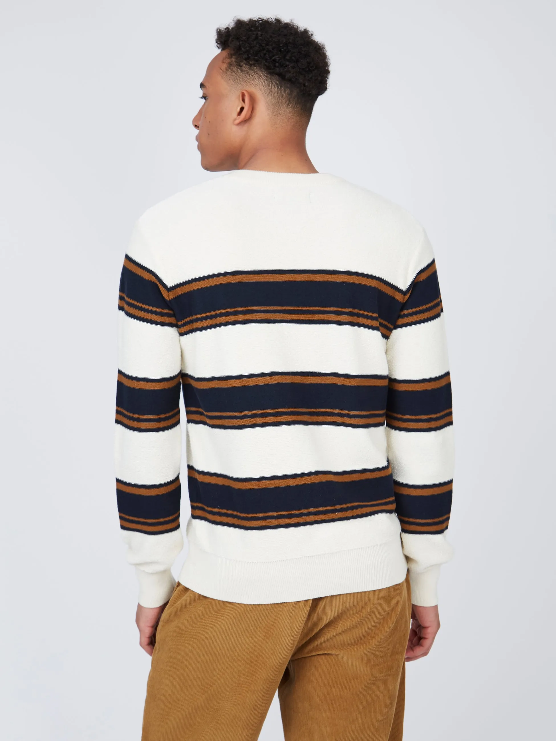 B by Ben Sherman Striped Chunky Knit Sweater - Ivory sold by Ben Sherman product image thumbnail 4