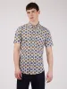 Distressed Retro Print Short-Sleeve Shirt sold by Ben Sherman