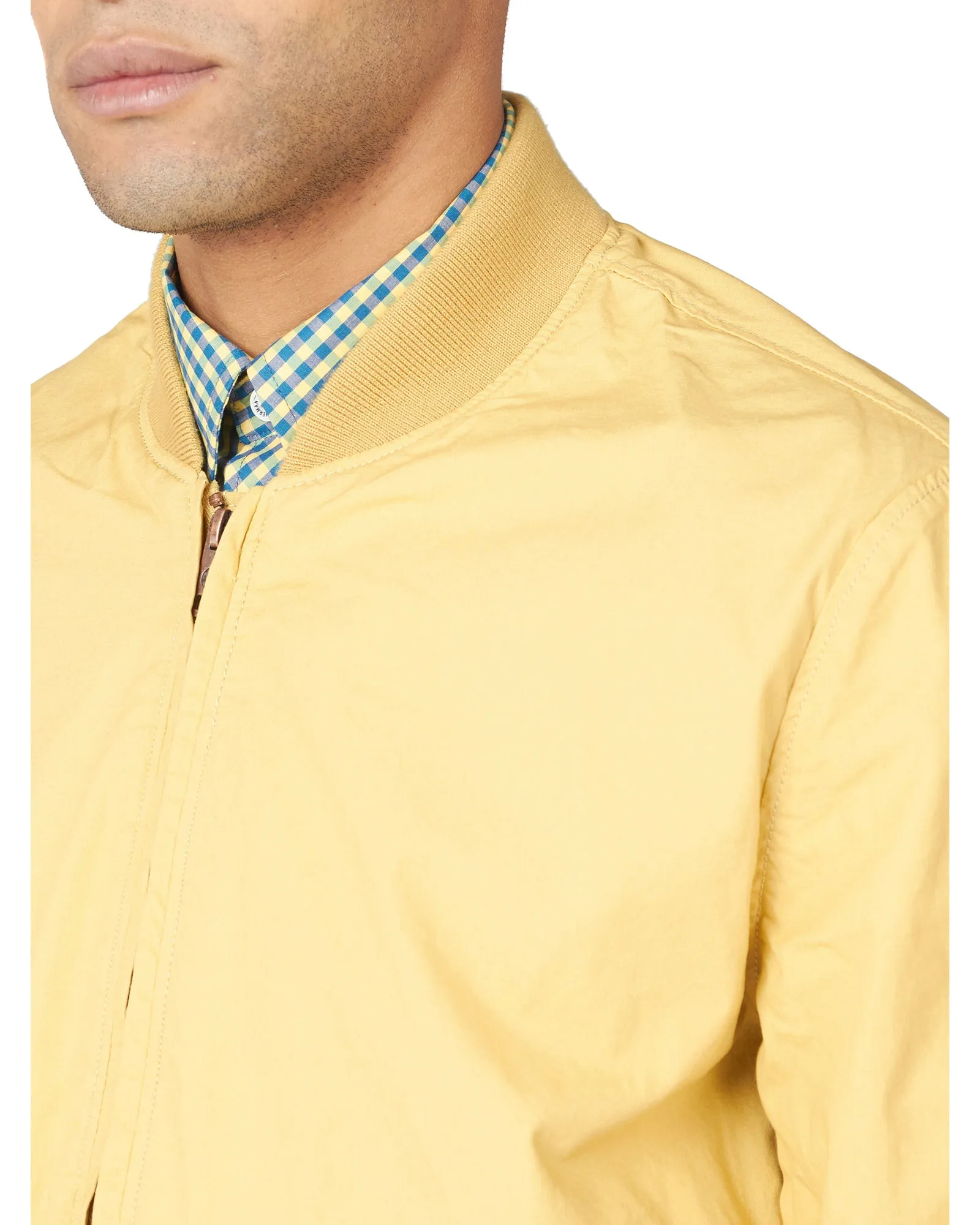 Laundered Bomber Jacket - Pale Yellow sold by Ben Sherman product image thumbnail 3