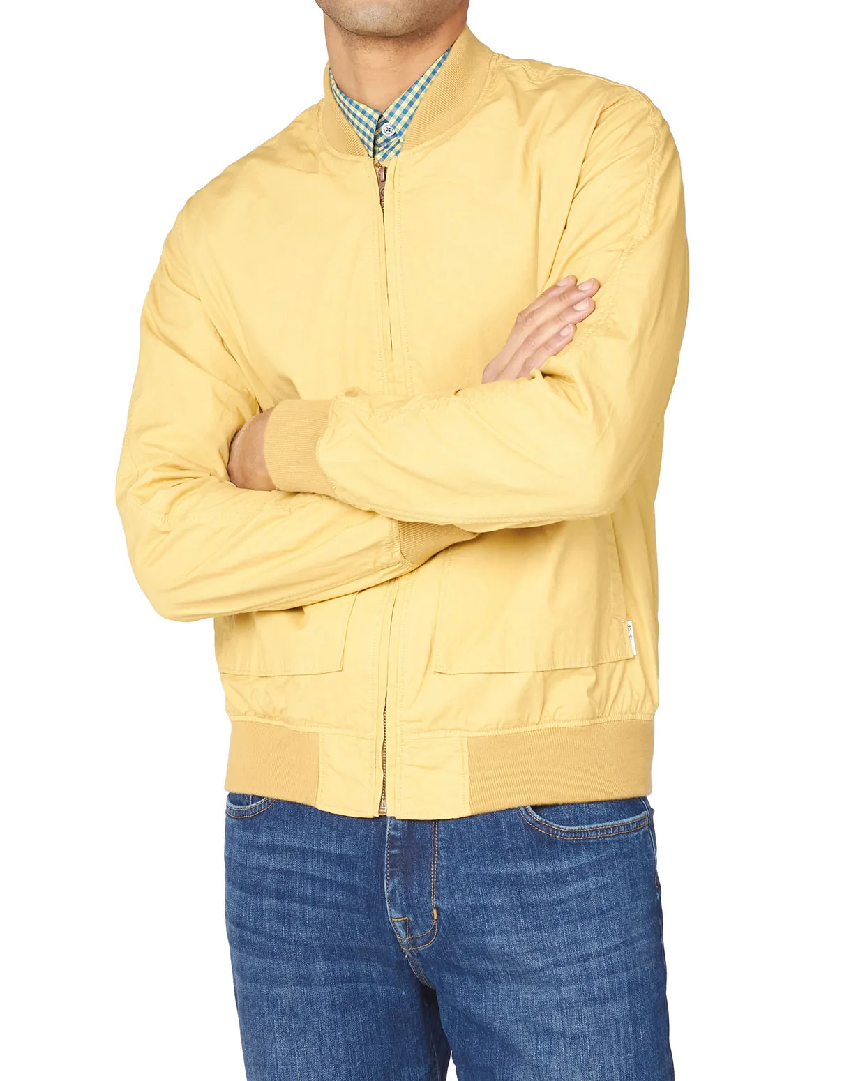 Laundered Bomber Jacket - Pale Yellow sold by Ben Sherman