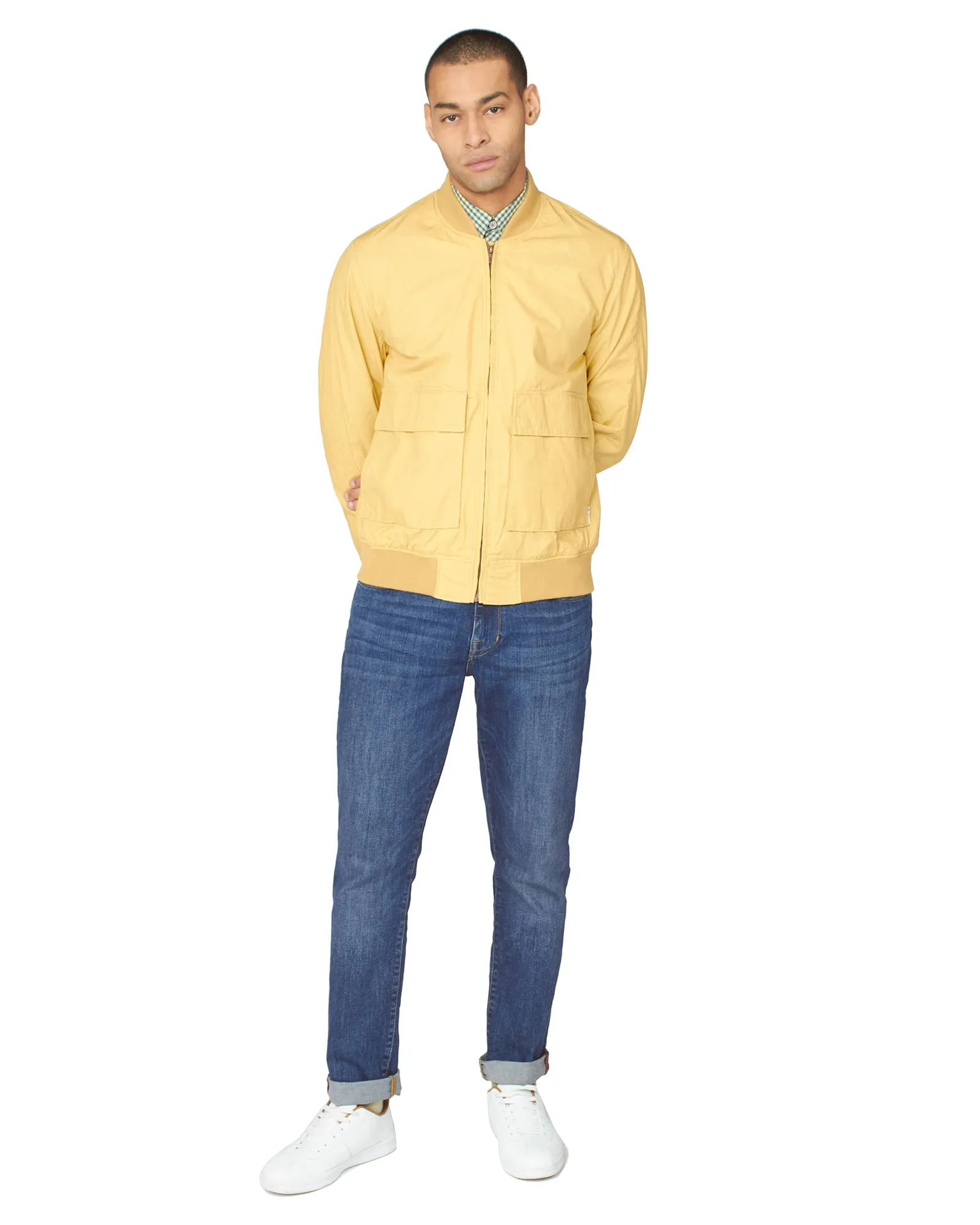 Laundered Bomber Jacket - Pale Yellow sold by Ben Sherman product image thumbnail 5