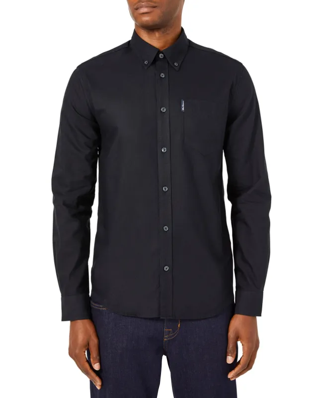 Long-Sleeve Signature Oxford Shirt - Black sold by Ben Sherman