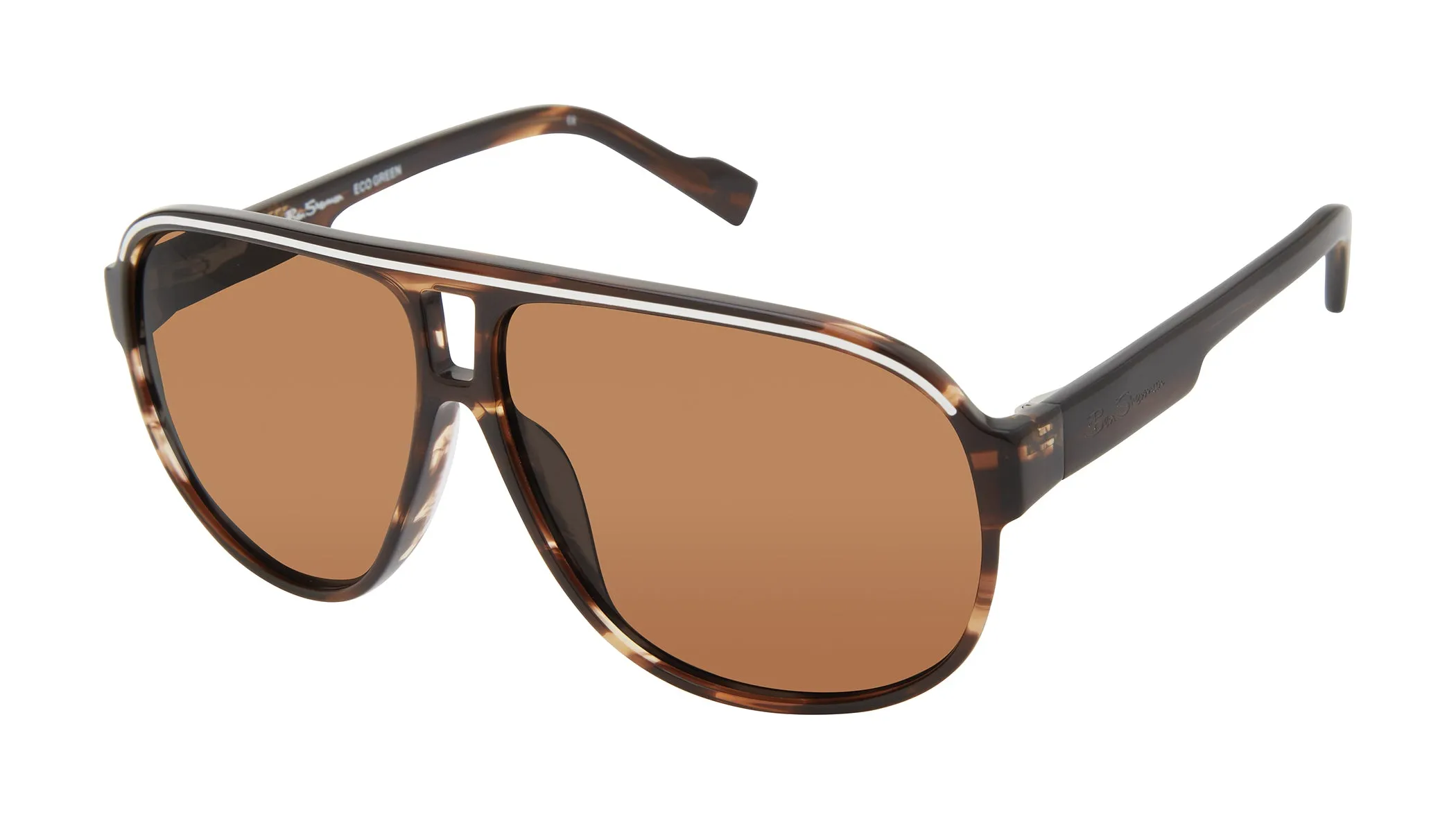 London Polarized Oversized Eco Sunglasses - Tortoise sold by Ben Sherman product image thumbnail 2