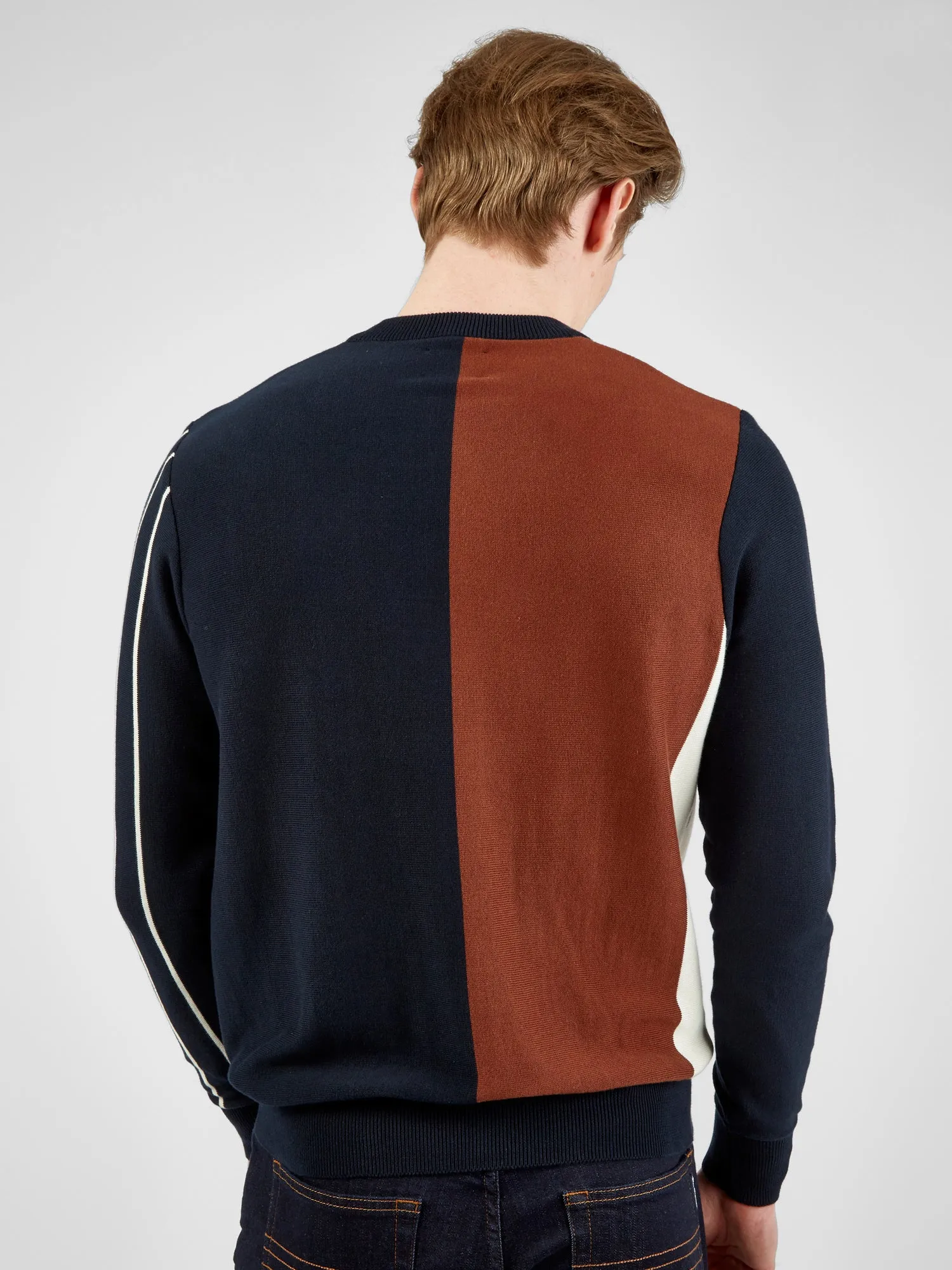 Vertical-Stripe Crewneck Sweater - Dark Navy sold by Ben Sherman product image thumbnail 2