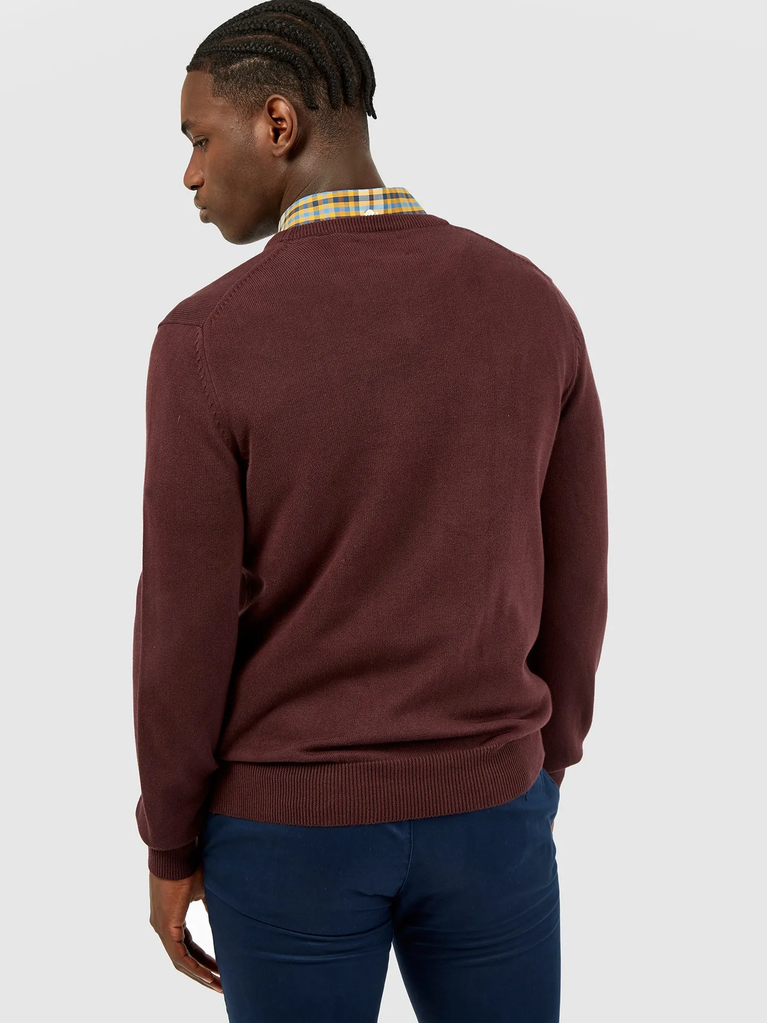 Signature Knit Crewneck Sweater - Bordeaux sold by Ben Sherman product image thumbnail 2