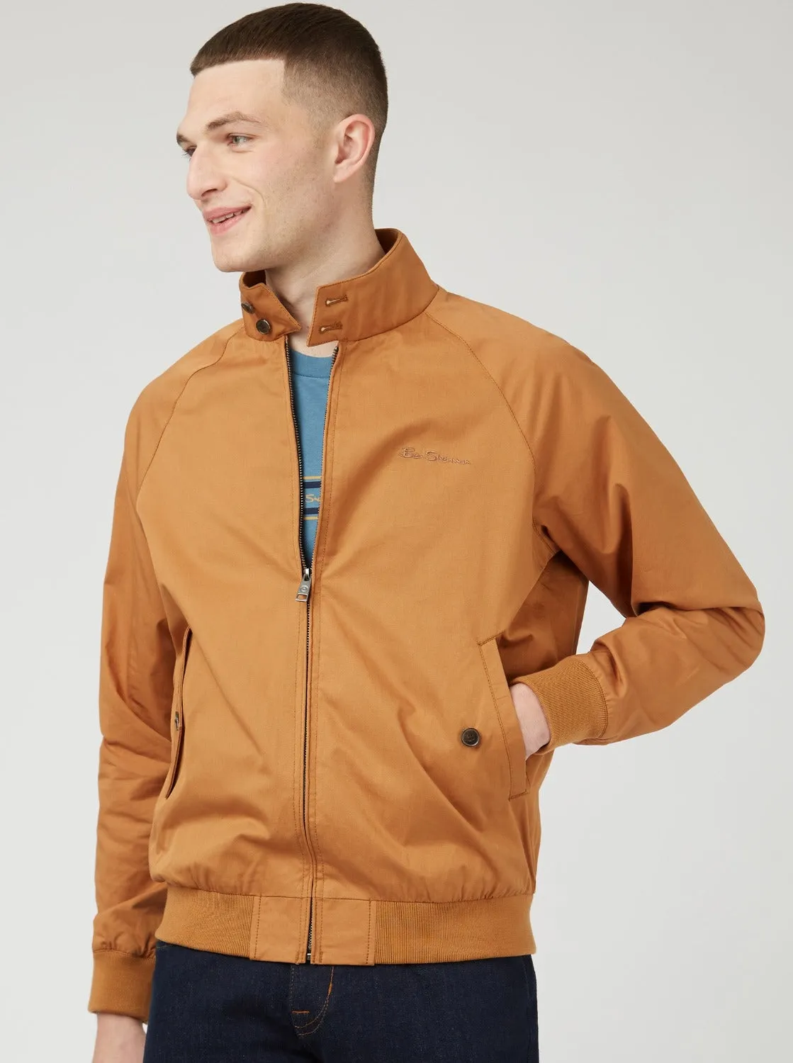 Signature Harrington Jacket - Tan sold by Ben Sherman product image thumbnail 2