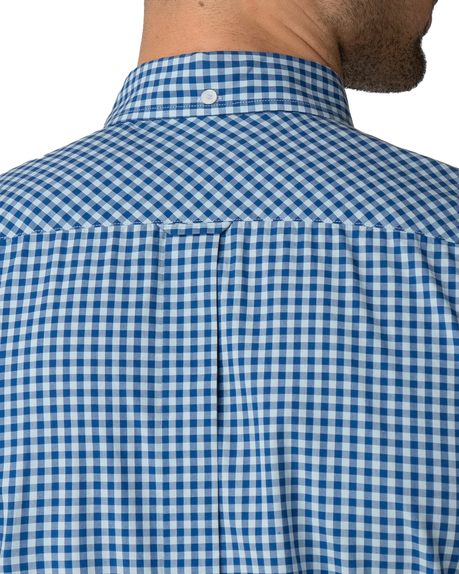 Short-Sleeve Gingham Shirt - Sky Blue sold by Ben Sherman product image thumbnail 5