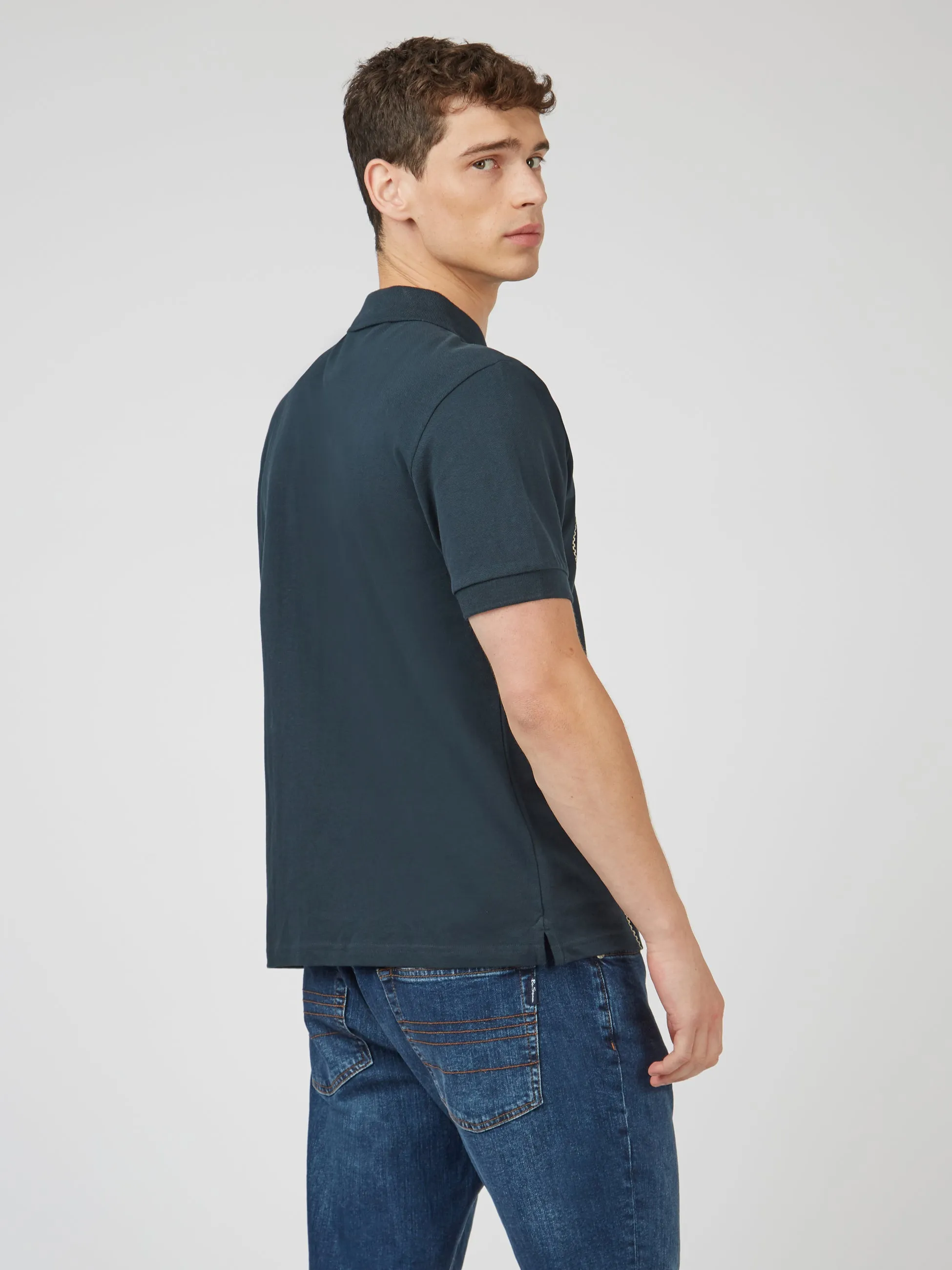 B by Ben Sherman Organic Stripe Polo sold by Ben Sherman product image thumbnail 5