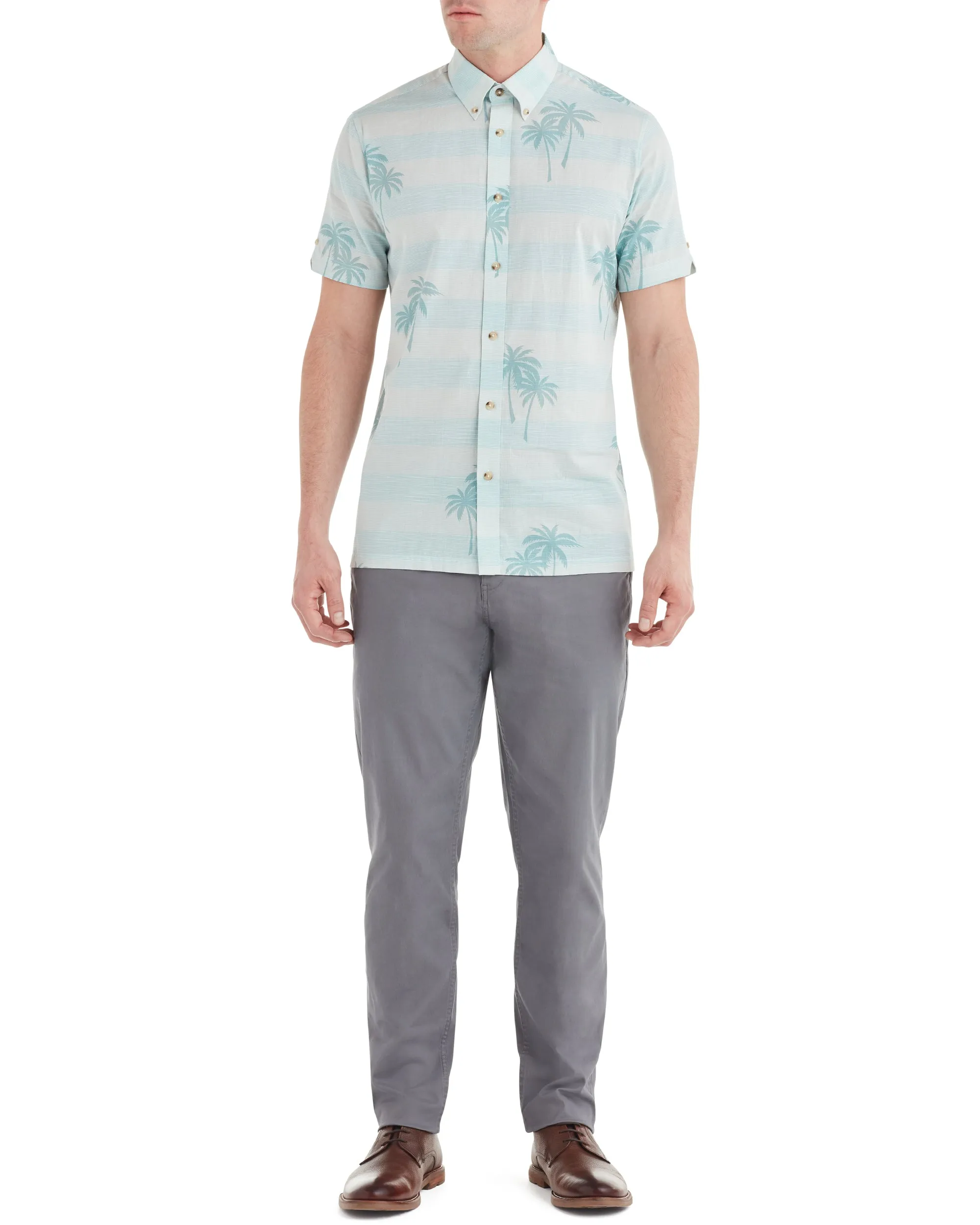 Short-Sleeve Palm Print Shirt - Sea sold by Ben Sherman product image thumbnail 3