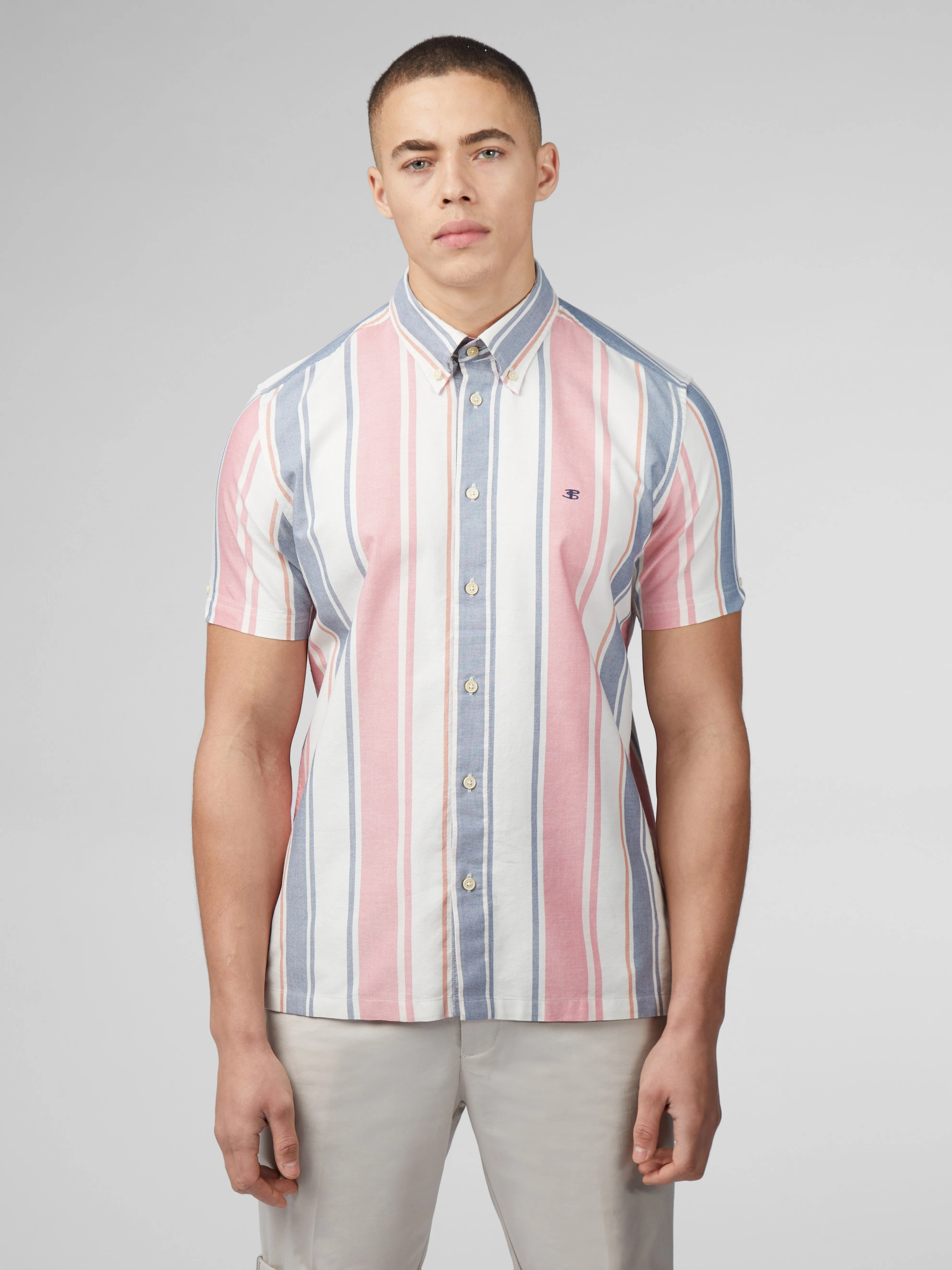Signature Multicolor Stripe Shirt - Dark Pink sold by Ben Sherman