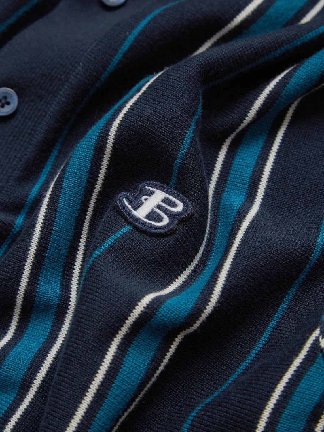 B by Ben Sherman Striped Knit Polo - Navy sold by Ben Sherman product image thumbnail 4