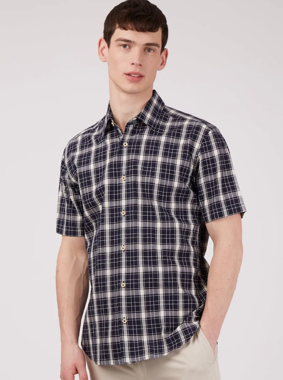 Textured Check Short-Sleeve Shirt sold by Ben Sherman product image thumbnail 5
