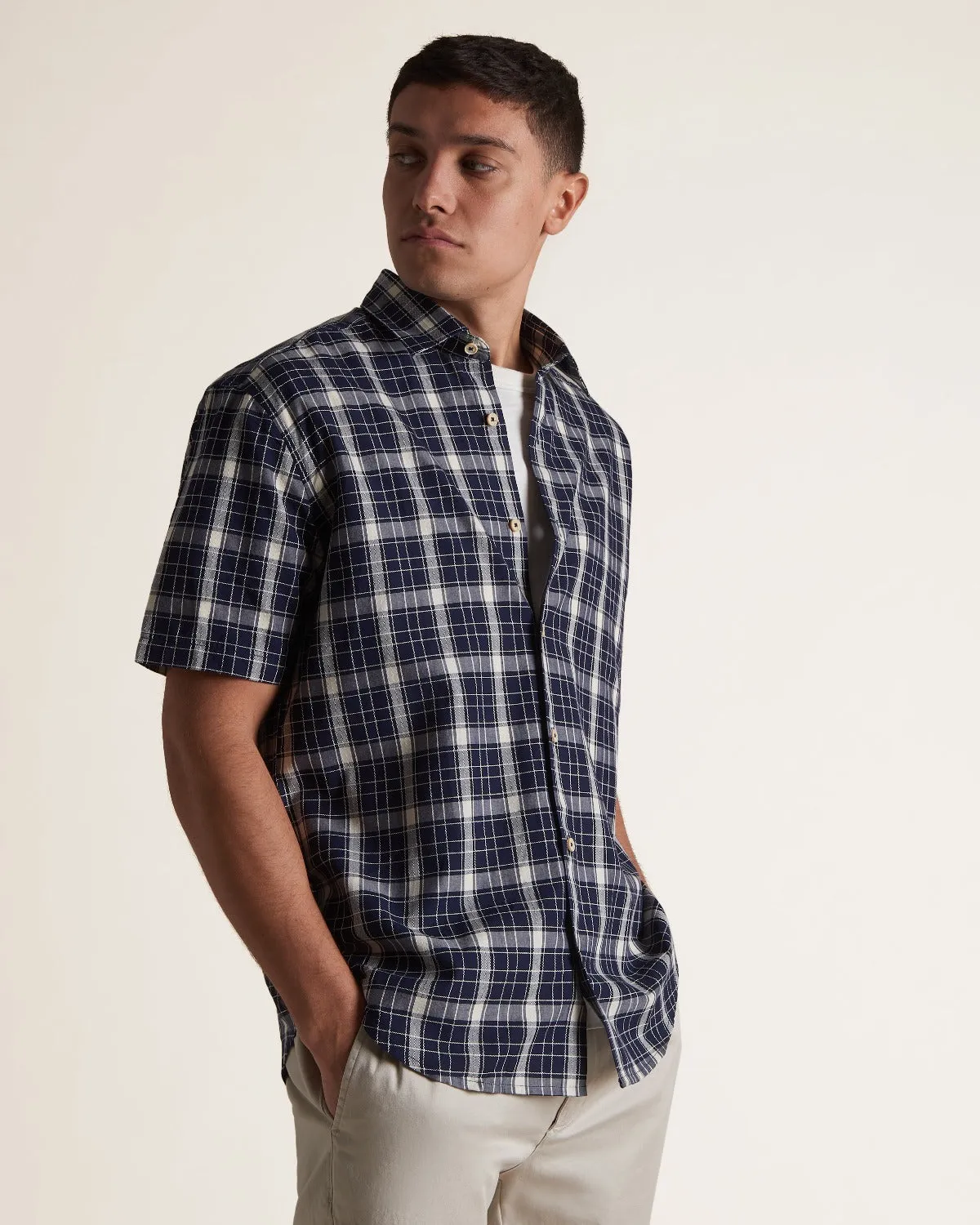 Textured Check Short-Sleeve Shirt sold by Ben Sherman product image thumbnail 2