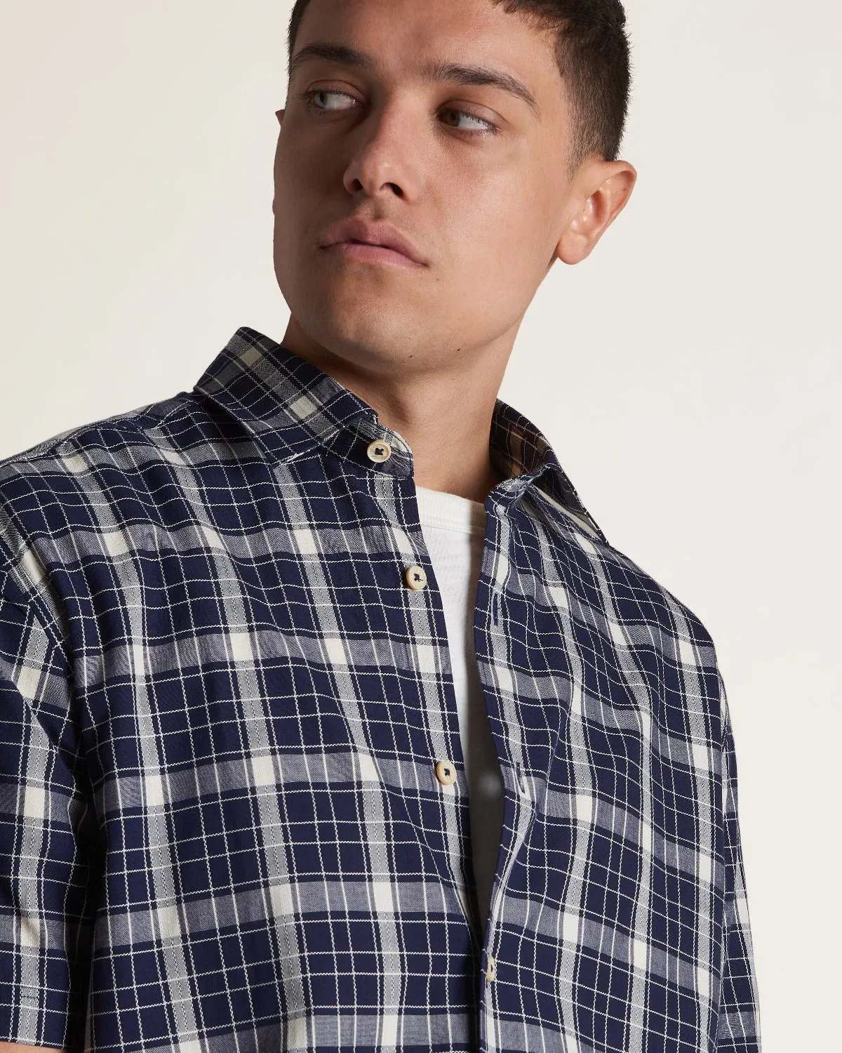 Textured Check Short-Sleeve Shirt sold by Ben Sherman product image thumbnail 3