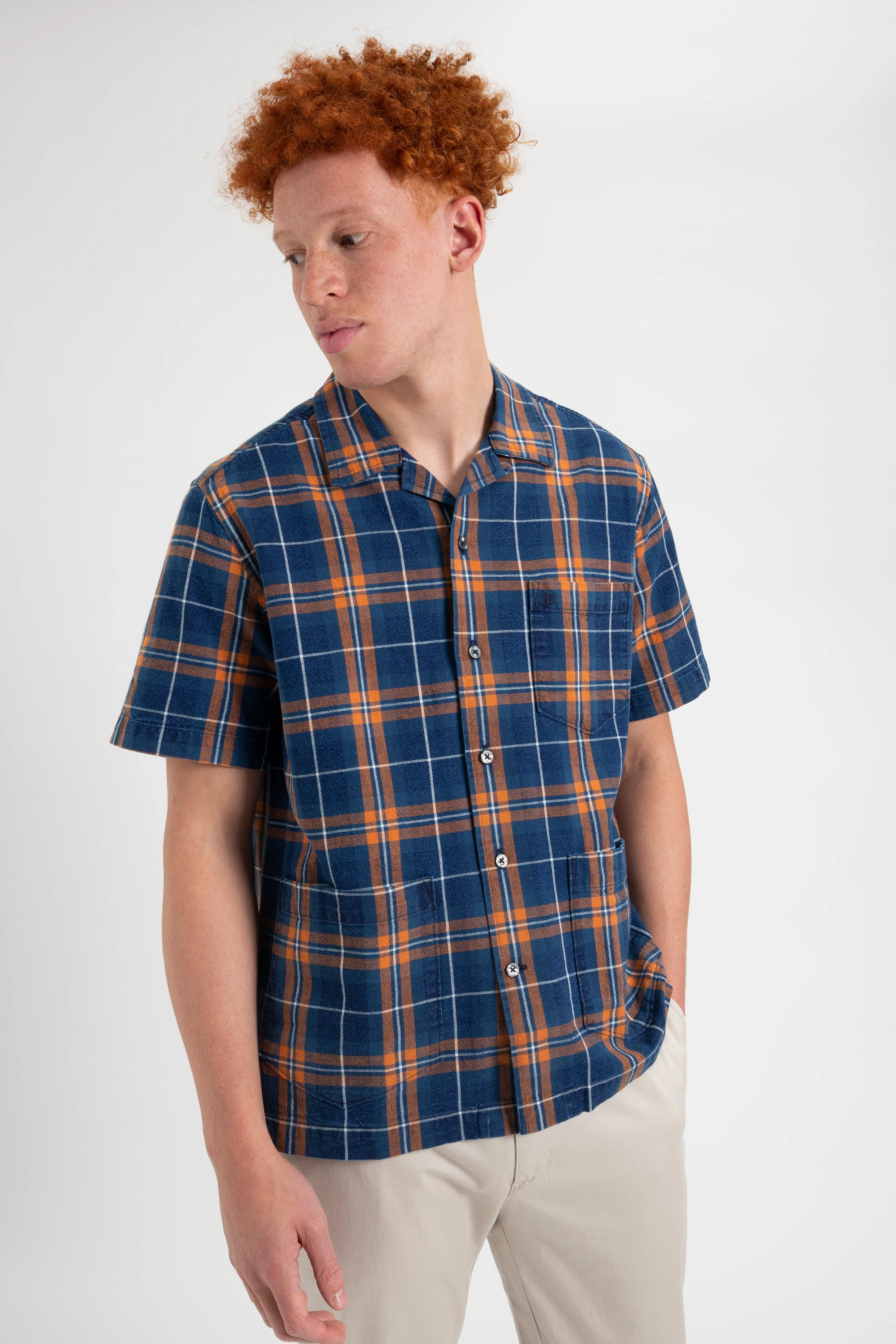 Dalston Blues Summer Short-Sleeve Check Camp Shirt sold by Ben Sherman