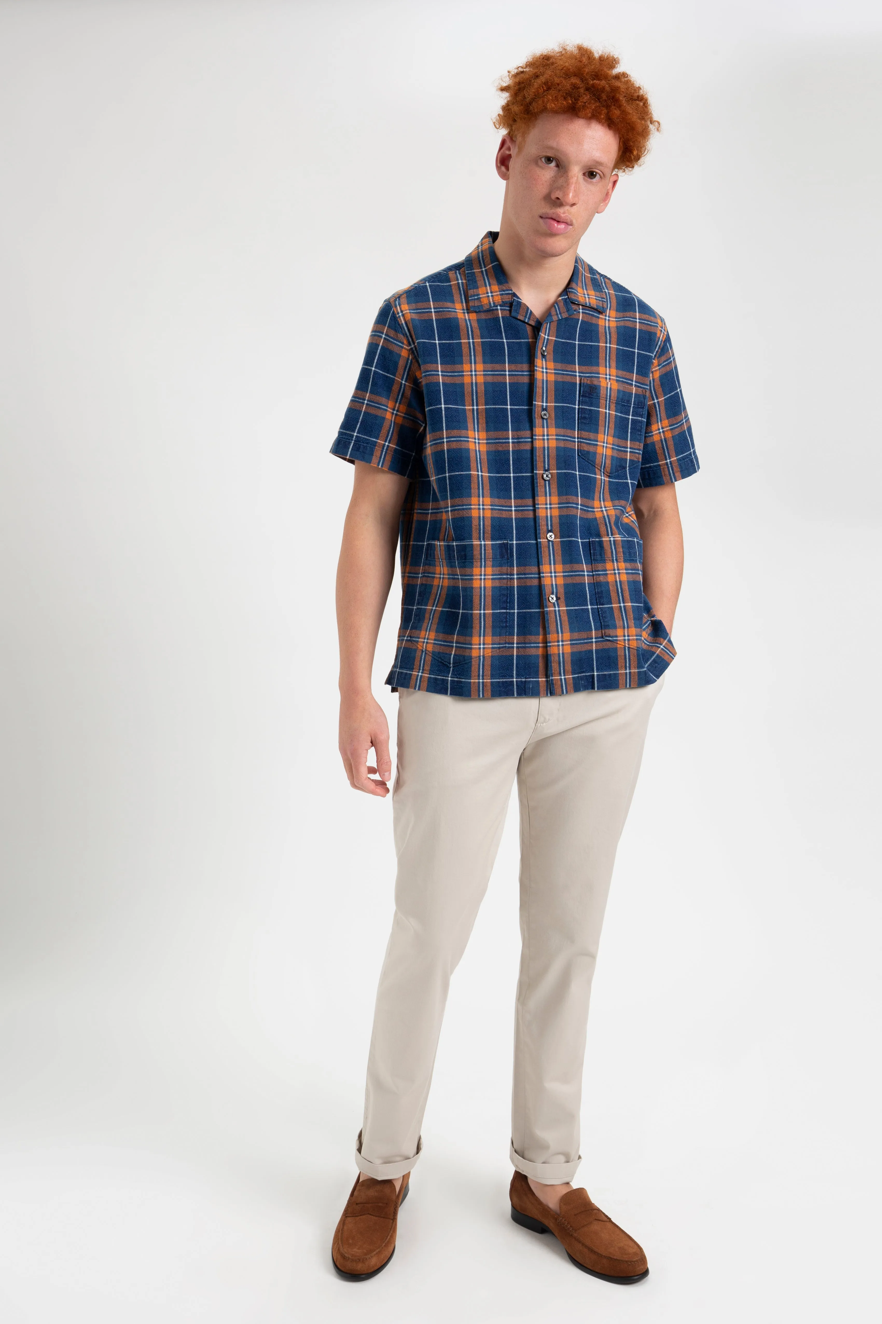 Dalston Blues Summer Short-Sleeve Check Camp Shirt sold by Ben Sherman product image thumbnail 3