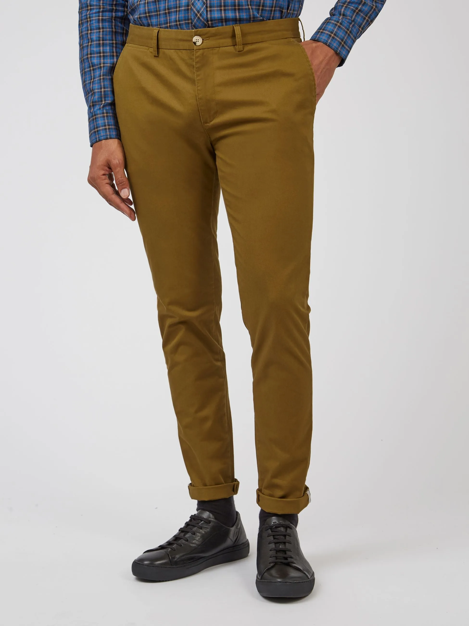 Signature Skinny Stretch Chino Pant - Bronze sold by Ben Sherman