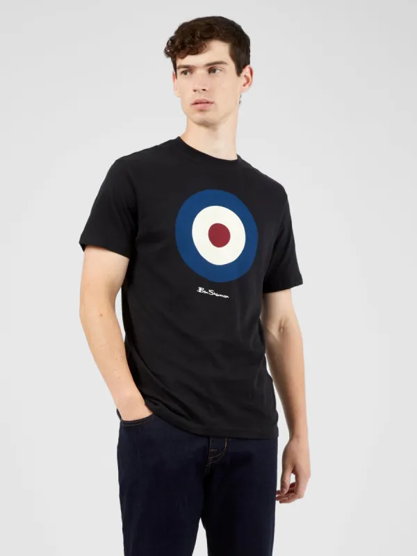 Signature Organic Target Graphic Tee - Black sold by Ben Sherman