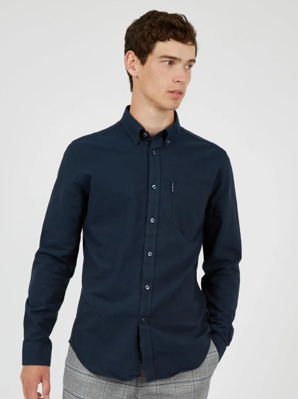 Signature Organic Oxford Shirt - Dark Navy sold by Ben Sherman