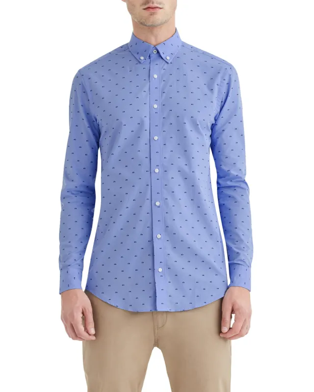 Blue Scooter Print Skinny Fit Dress Shirt sold by Ben Sherman