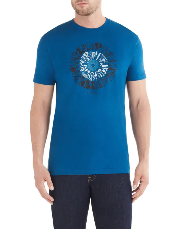 Elements Graphic T-Shirt - Cool Blue sold by Ben Sherman