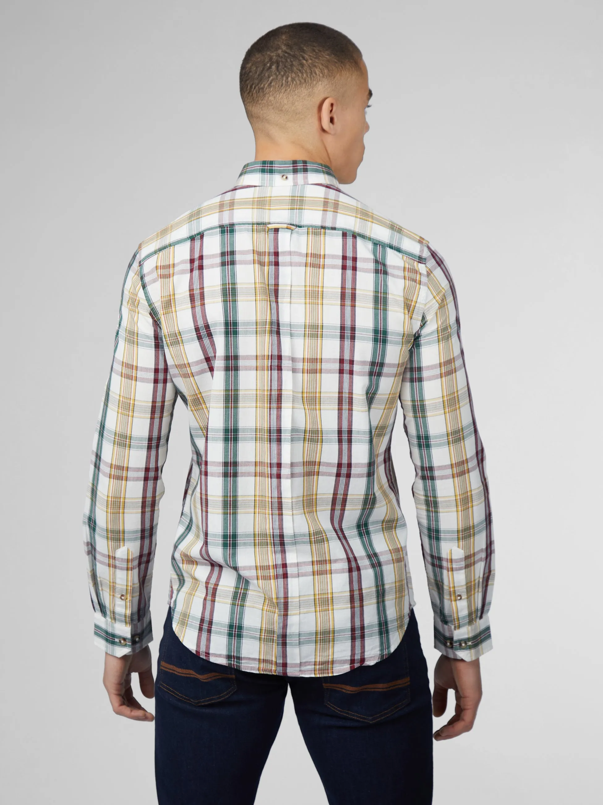 Signature Heritage Check Shirt - Snow White sold by Ben Sherman product image thumbnail 3