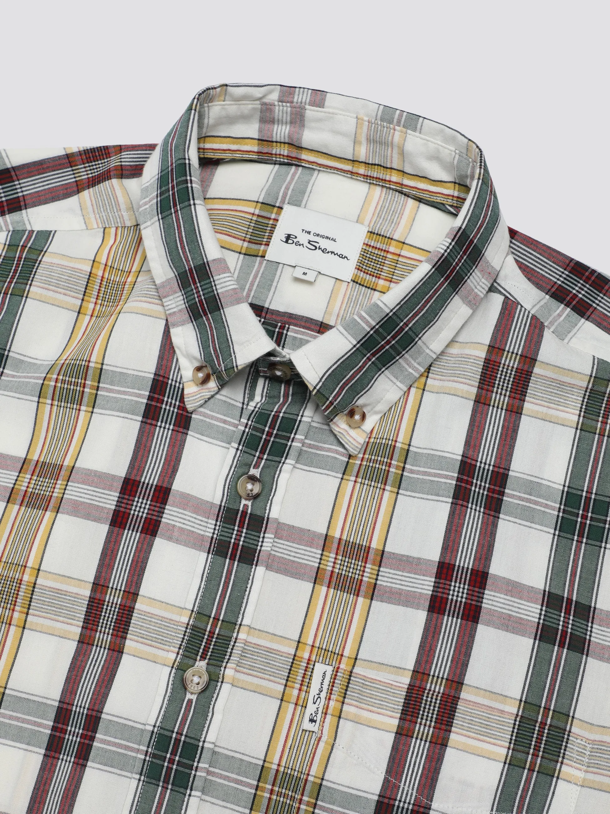 Signature Heritage Check Shirt - Snow White sold by Ben Sherman product image thumbnail 5