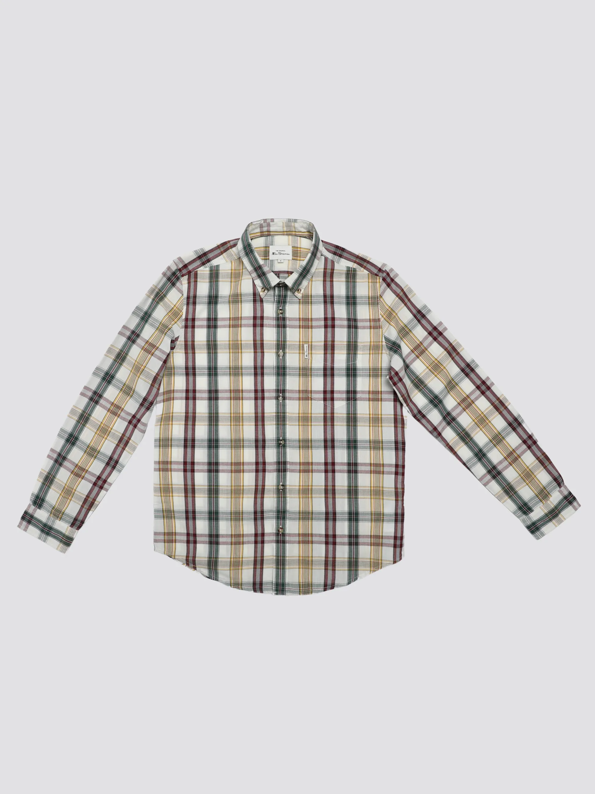 Signature Heritage Check Shirt - Snow White sold by Ben Sherman product image thumbnail 4