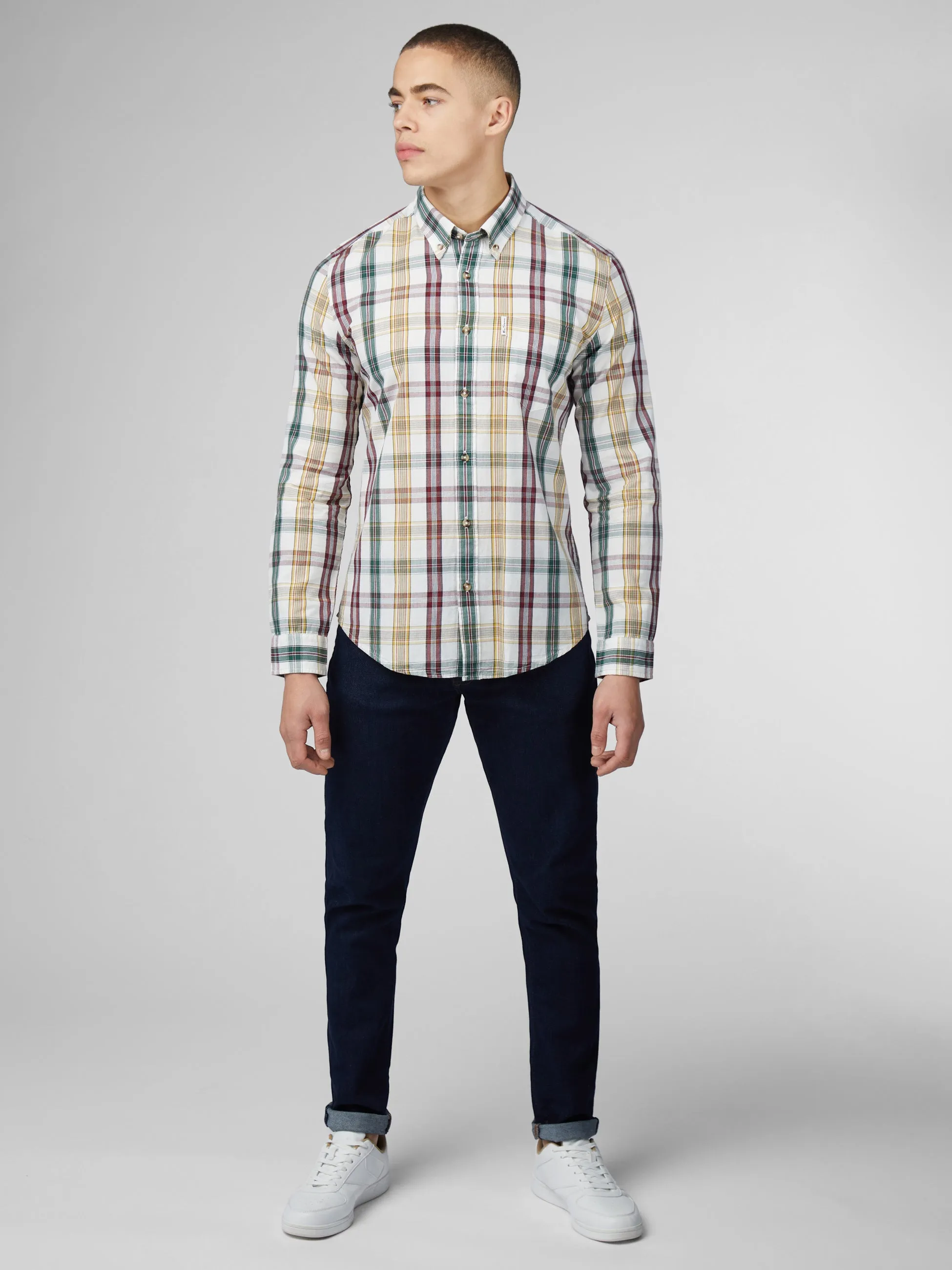 Signature Heritage Check Shirt - Snow White sold by Ben Sherman product image thumbnail 2