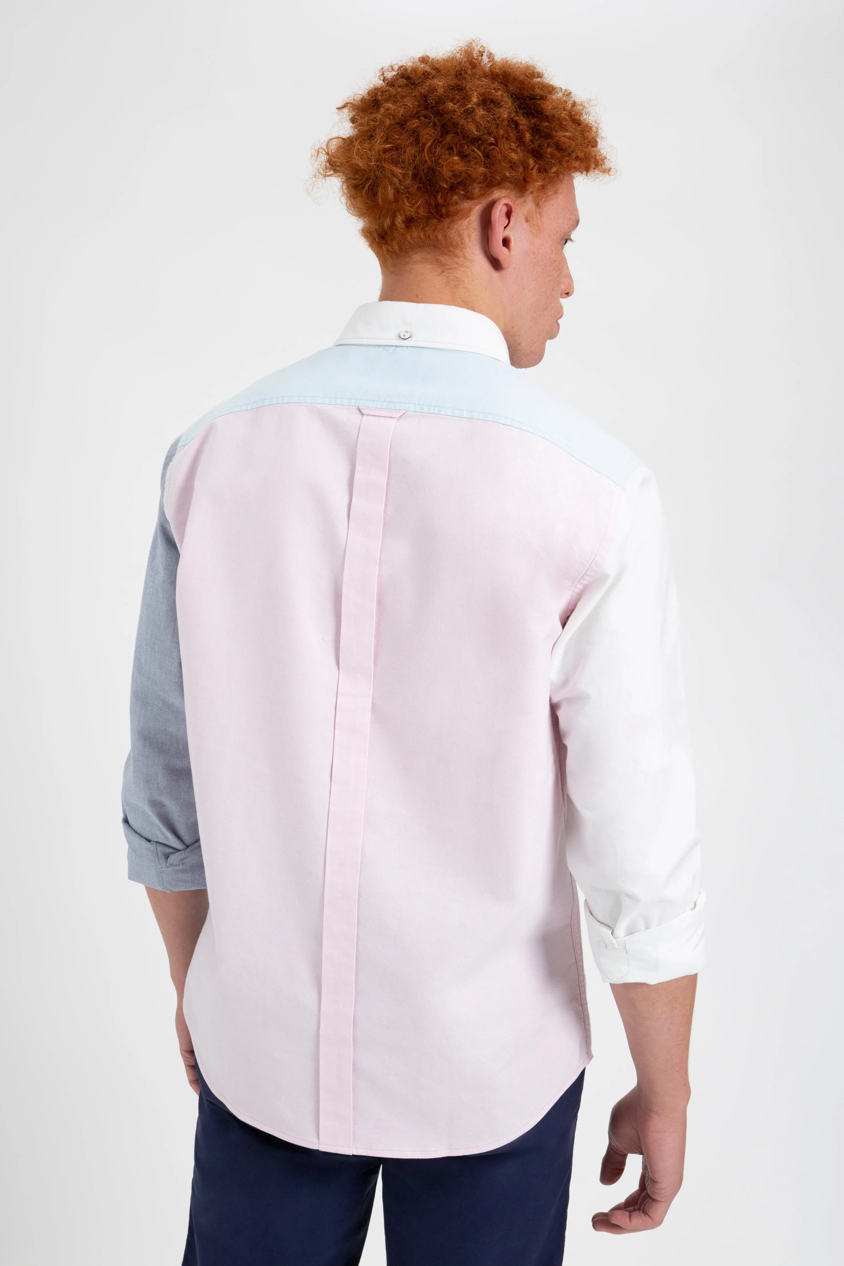 Varsity Oxford Color Blocked Organic Shirt sold by Ben Sherman product image thumbnail 4