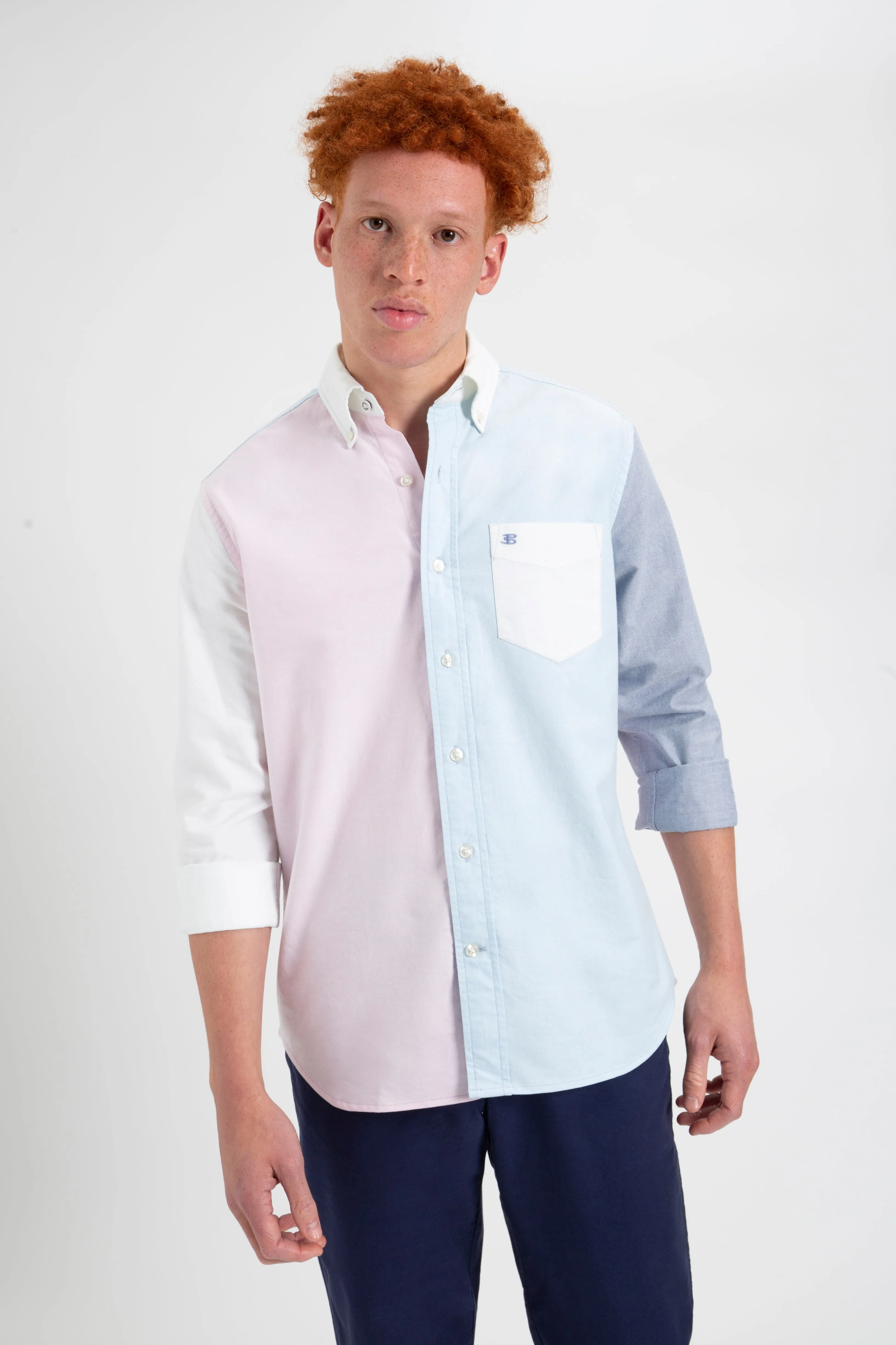Varsity Oxford Color Blocked Organic Shirt sold by Ben Sherman product image thumbnail 2