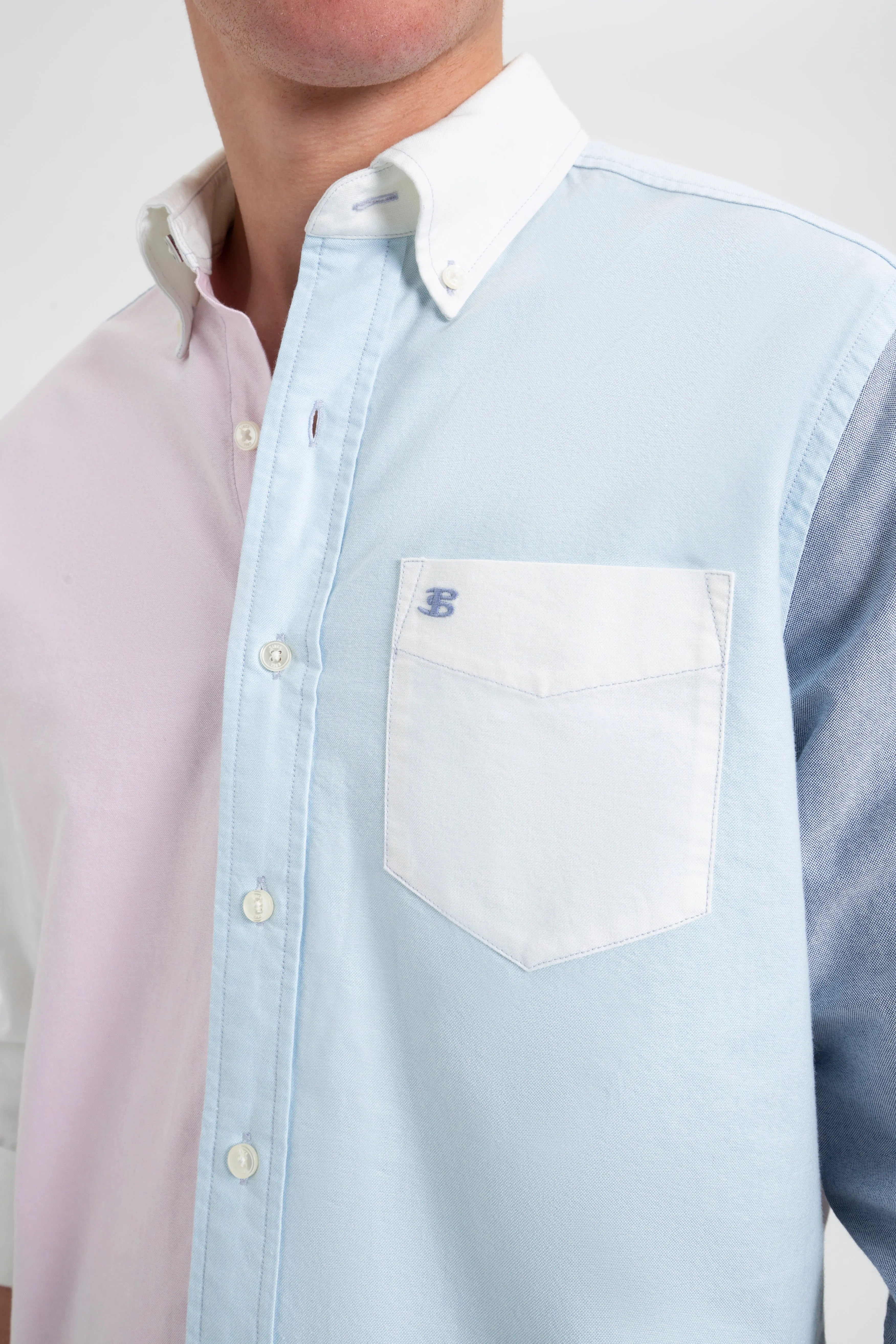 Varsity Oxford Color Blocked Organic Shirt sold by Ben Sherman product image thumbnail 3