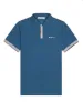Mod Stripe Detail Polo - Blue Grey sold by Ben Sherman