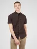 Signature Short-Sleeve Gingham Shirt - Cocoa sold by Ben Sherman