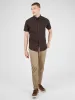 Signature Short-Sleeve Gingham Shirt - Cocoa sold by Ben Sherman