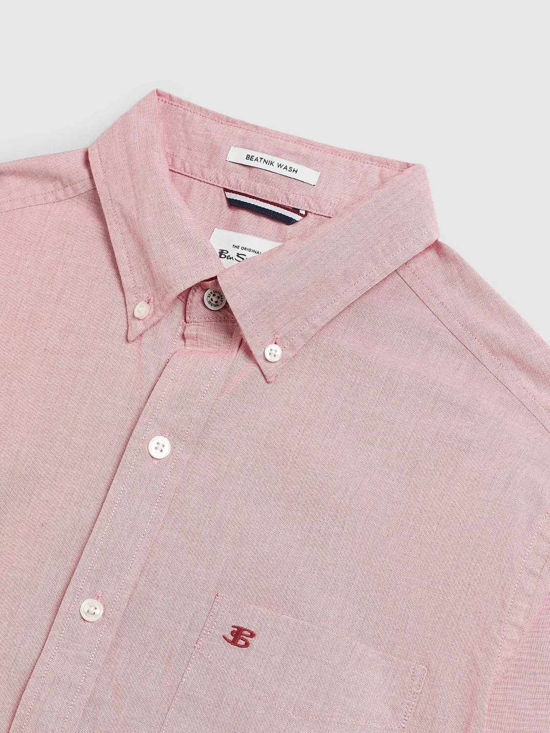 Beatnik Wash Long-Sleeve Shirt - Red sold by Ben Sherman